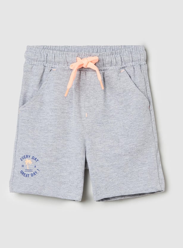 Boys Solid Casual Shorts
