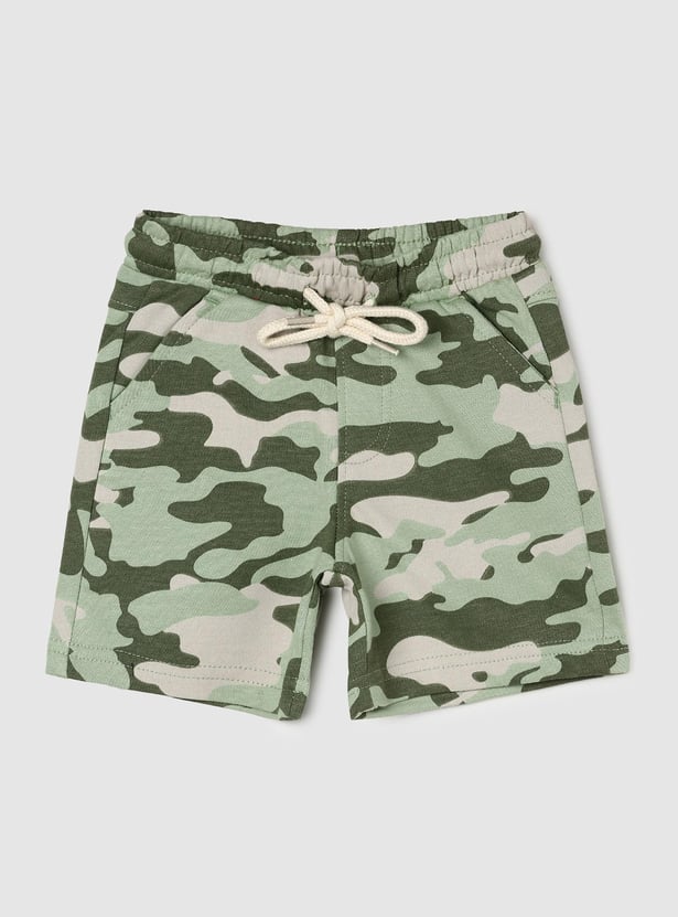 Boys Camouflage Printed Regular Shorts