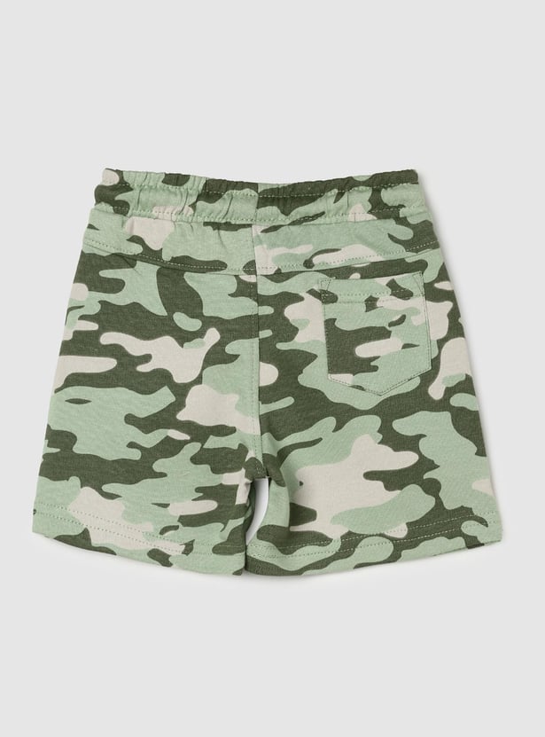 Boys Camouflage Printed Regular Shorts