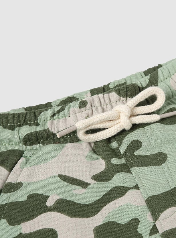 Boys Camouflage Printed Regular Shorts