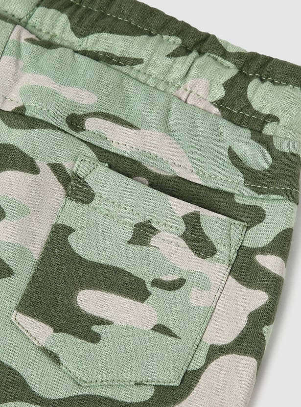 Boys Camouflage Printed Regular Shorts