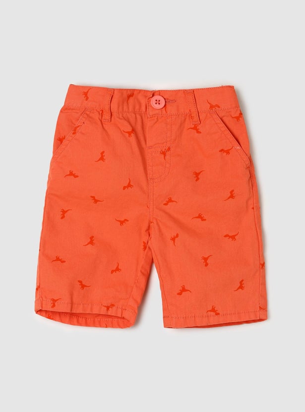 Boys Solid Bermuda Shorts