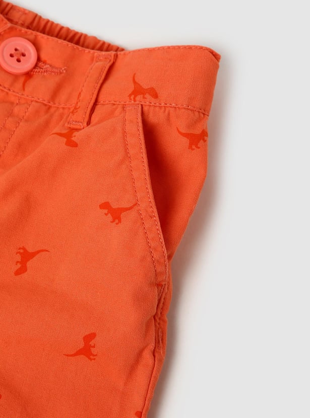 Boys Solid Bermuda Shorts