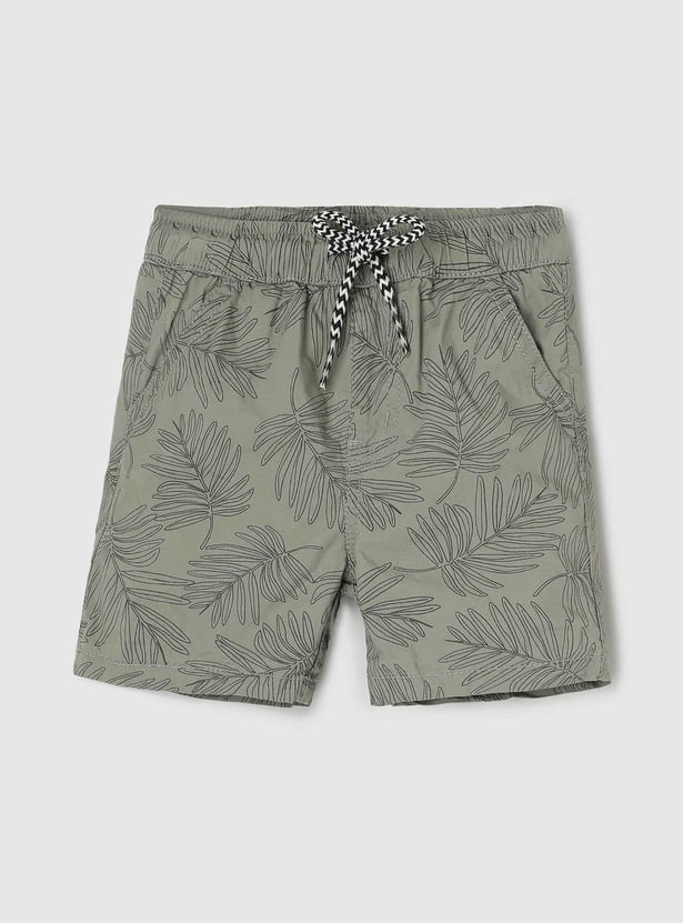 Boys Printed Drawstring Regular Shorts