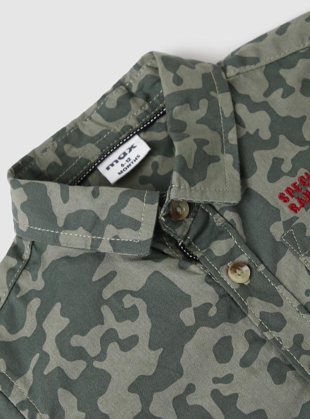 Boys Camouflage Printed Shirt