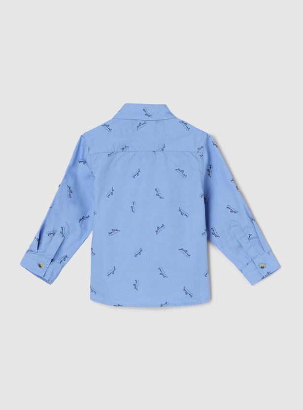 Boys Printed Cotton Shirt