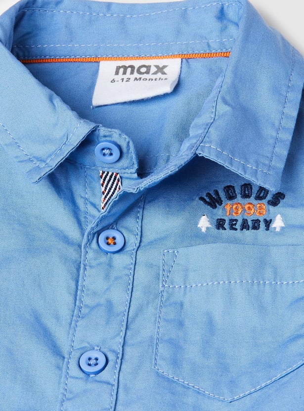 Buy Boys Solid Cotton Shirt Online at just Rs. 399.0