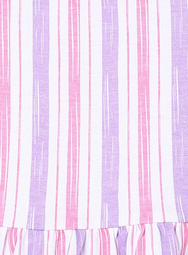 Girls Striped A-line Dress