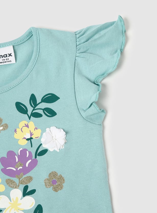 Girls Printed Sleepwear Shorts Set