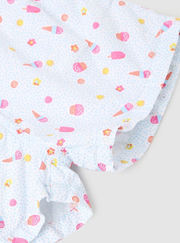 Girls Printed Casual Shorts