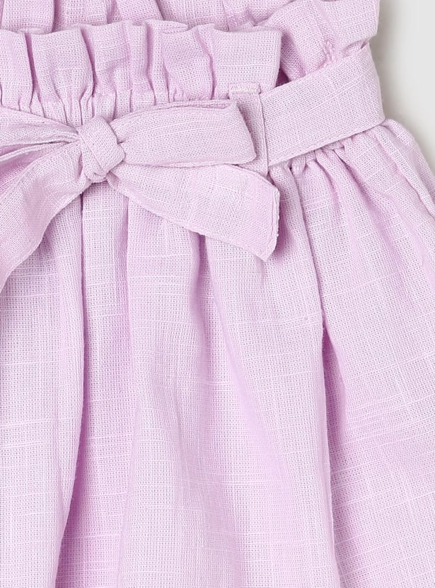 Girls Belted A-line Skirt