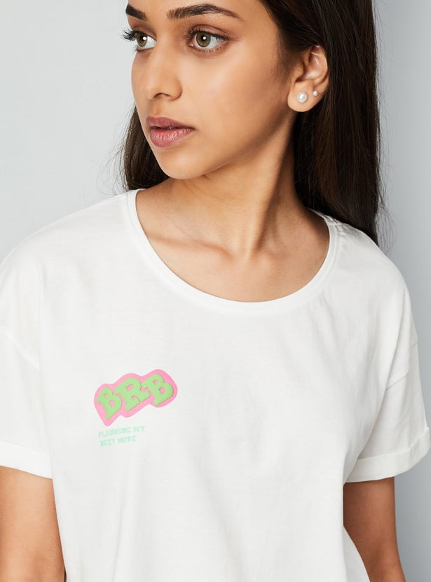 Girls Graphic Printed Cotton T-shirt
