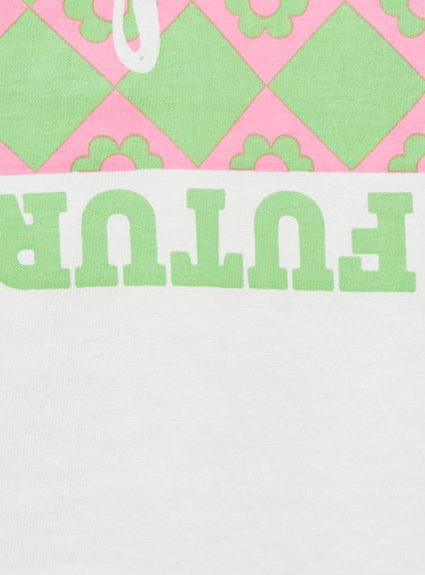 Girls Graphic Printed Cotton T-shirt