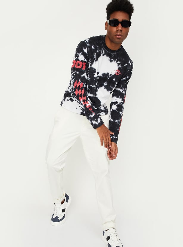 Men Tie & Dye Printed Slim Fit T-shirt