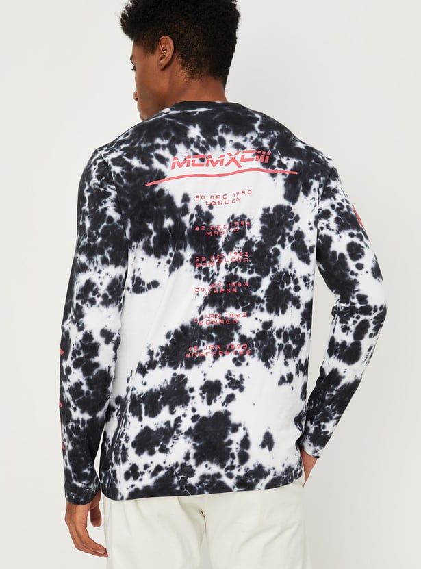 Men Tie & Dye Printed Slim Fit T-shirt