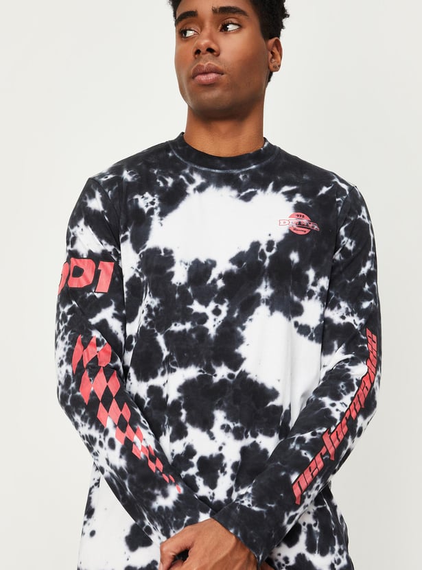 Men Tie & Dye Printed Slim Fit T-shirt