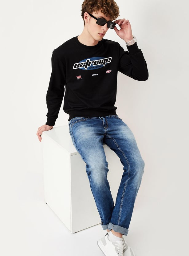 Men Slim Fit Graphic Printed Sweatshirt