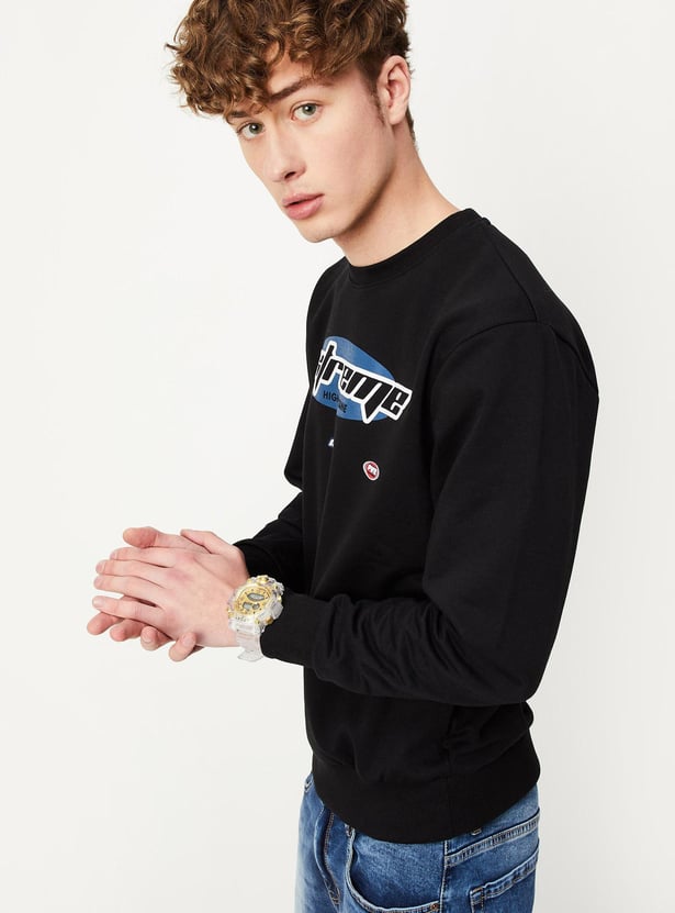 Men Slim Fit Graphic Printed Sweatshirt