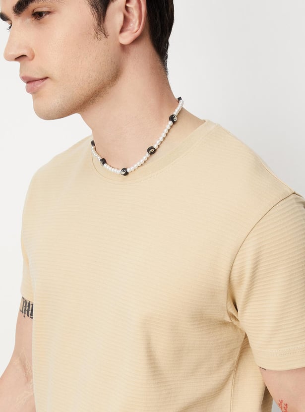 Men Ribbed Slim Fit T-shirt
