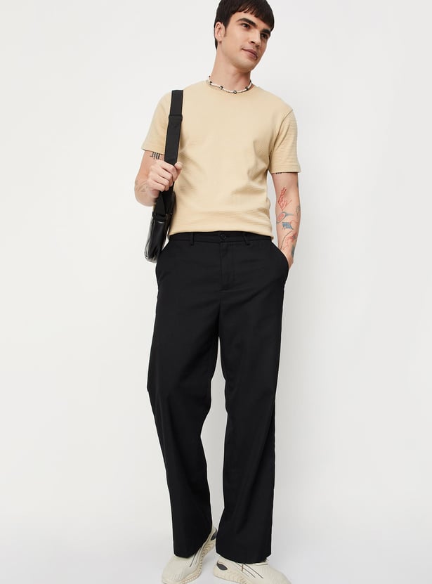 Men Ribbed Slim Fit T-shirt