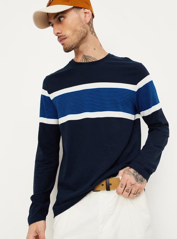 Men Slim Fit Striped T-shirt