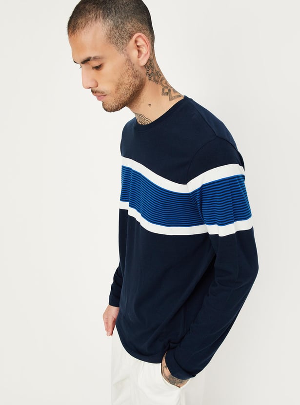 Men Slim Fit Striped T-shirt