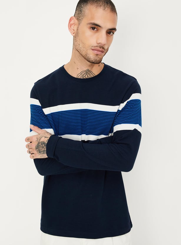 Men Slim Fit Striped T-shirt