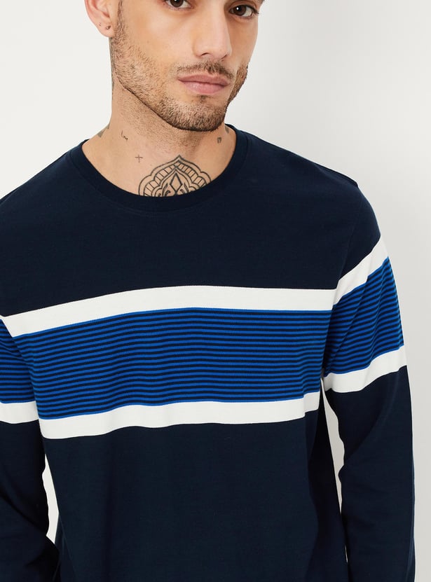 Men Slim Fit Striped T-shirt