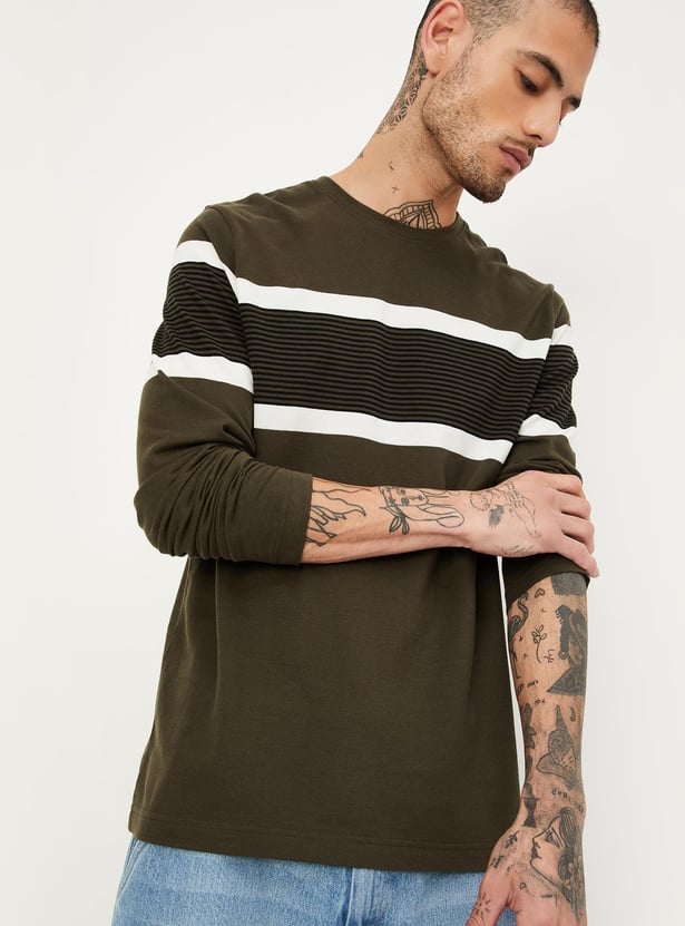 Men Slim Fit Striped T-shirt