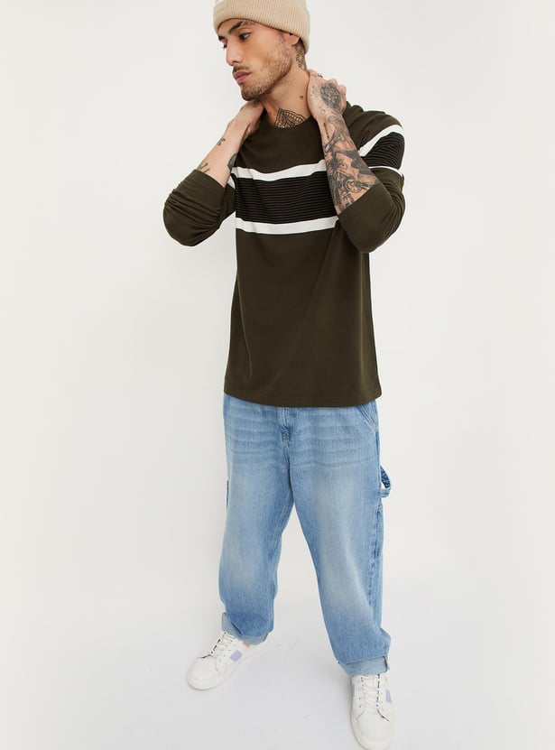 Men Slim Fit Striped T-shirt