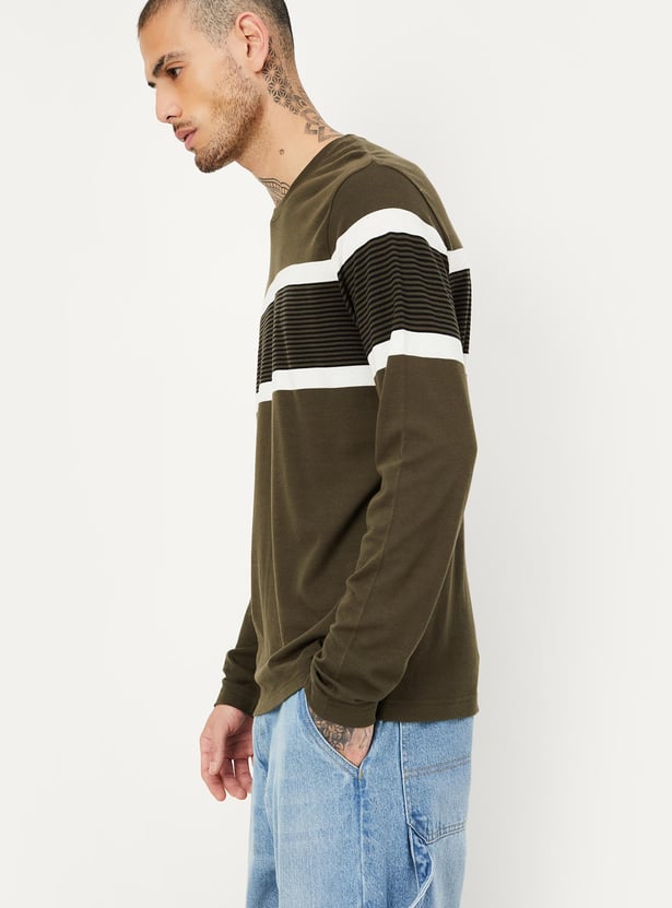 Men Slim Fit Striped T-shirt