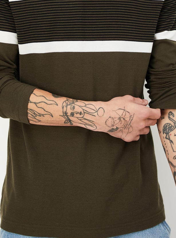 Men Slim Fit Striped T-shirt
