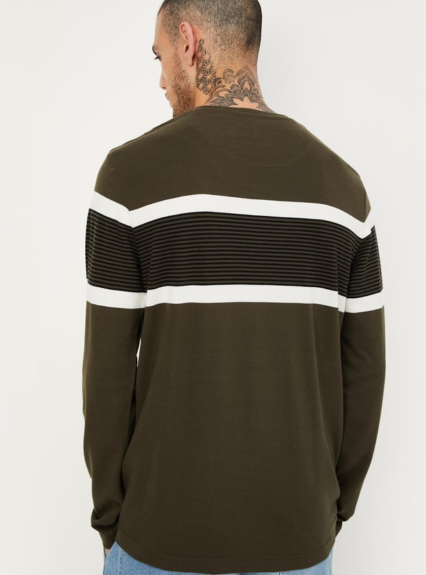 Men Slim Fit Striped T-shirt
