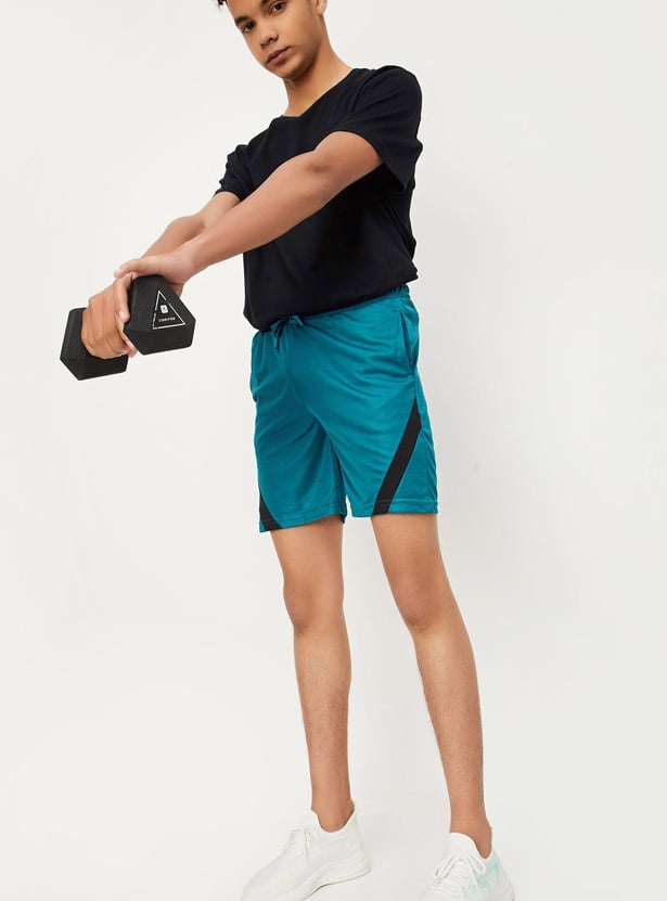 Boys Striped Active Shorts