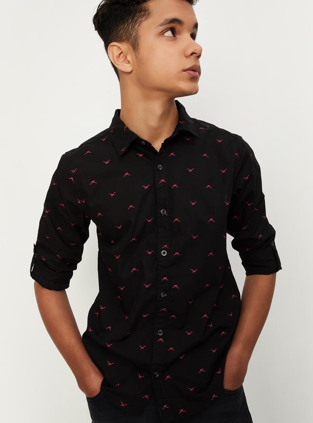 Boys All-Over Printed Shirt