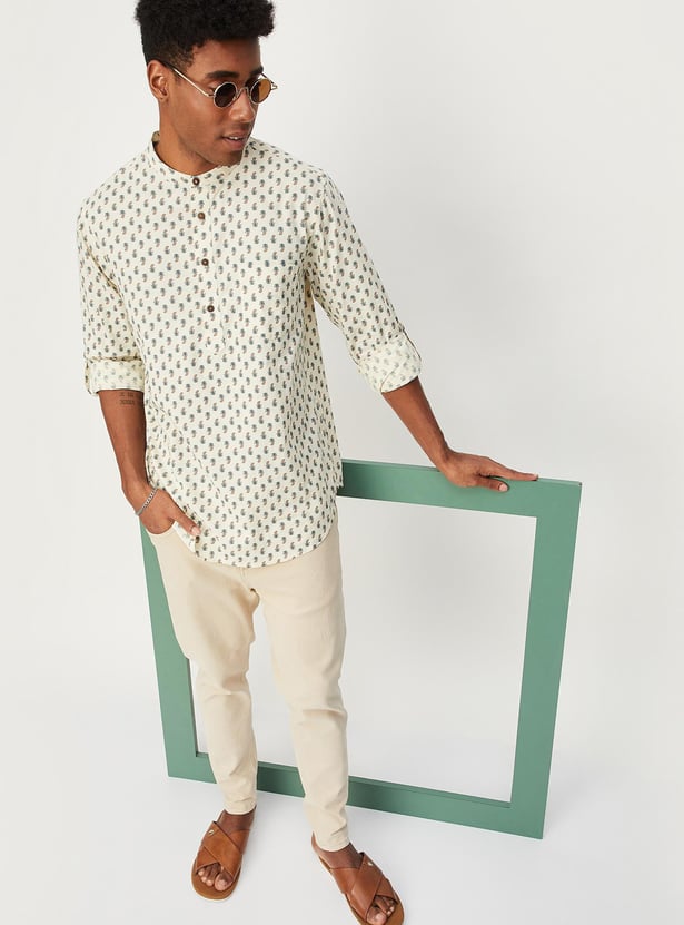 Men Printed Short Kurta