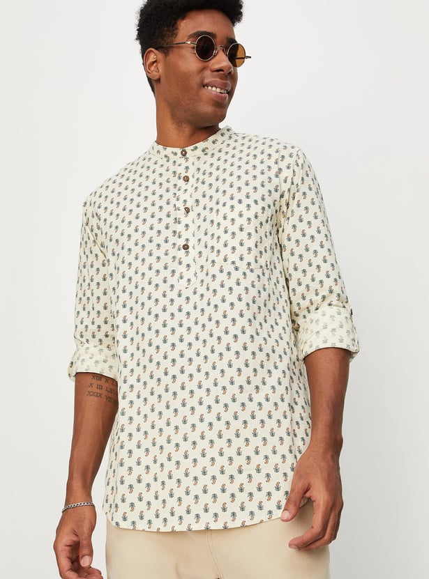 Men Printed Short Kurta
