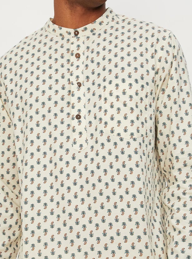 Men Printed Short Kurta