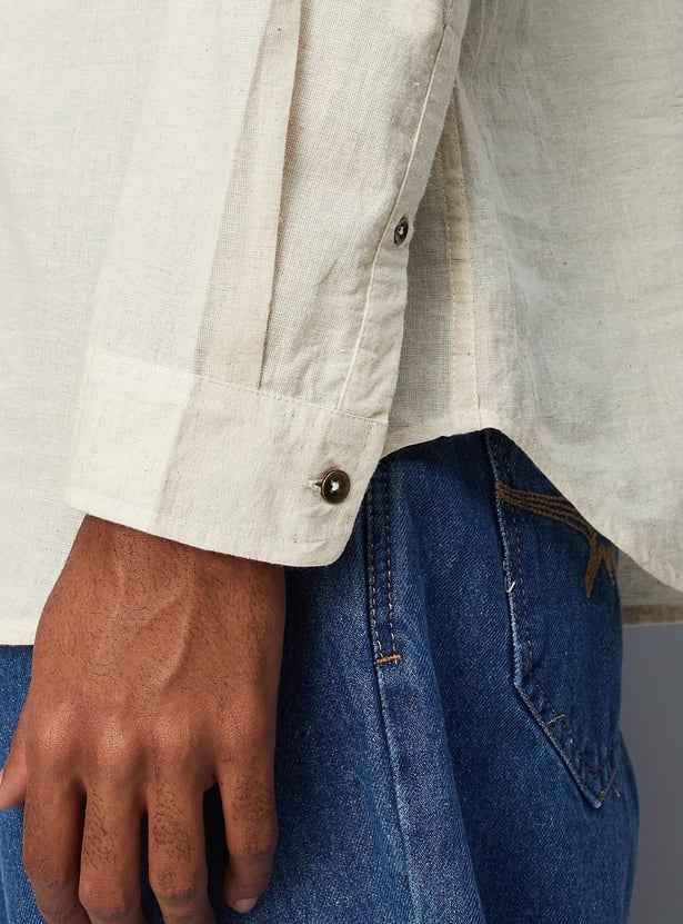 Men Pintuck Yoke Short Kurta