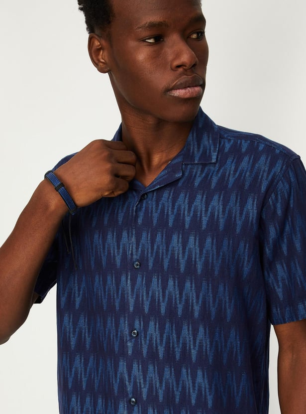 Men Printed Resort Collar Shirt