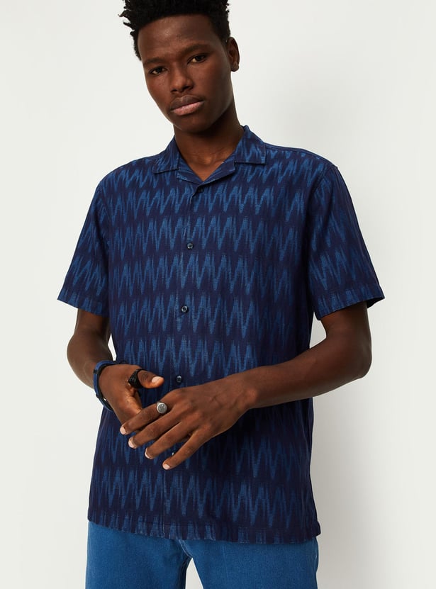 Men Printed Resort Collar Shirt