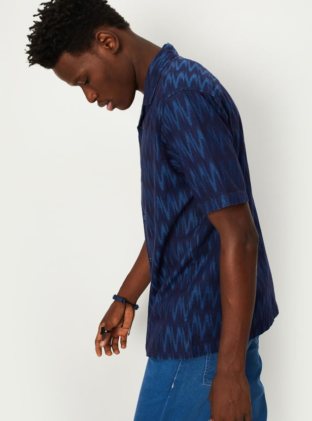 Men Printed Resort Collar Shirt