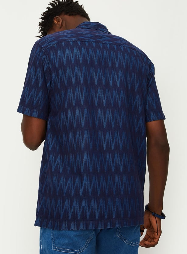 Men Printed Resort Collar Shirt
