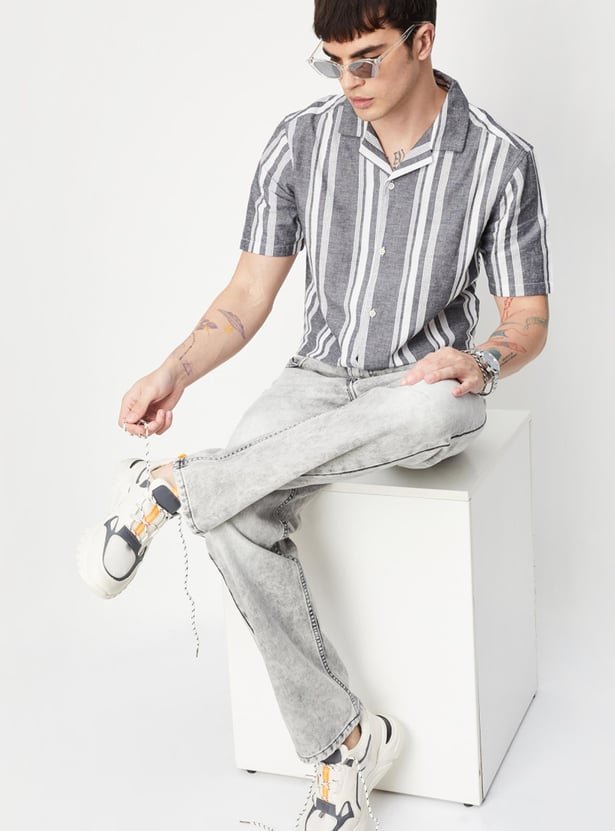 Men Striped Eco Wash Shirt