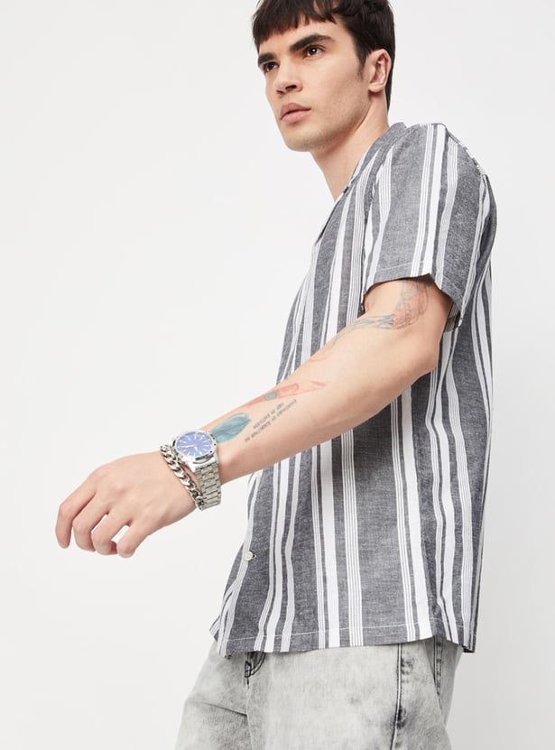 Men Striped Eco Wash Shirt