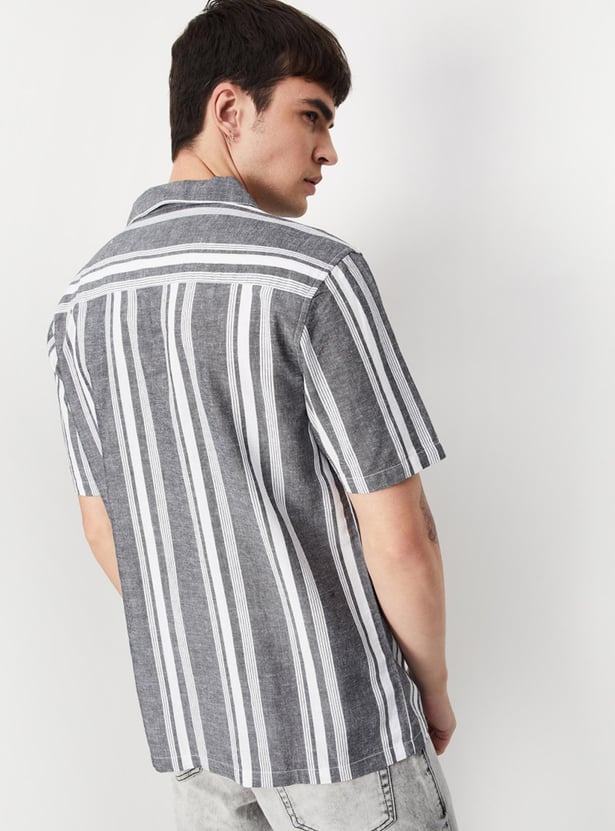 Men Striped Eco Wash Shirt