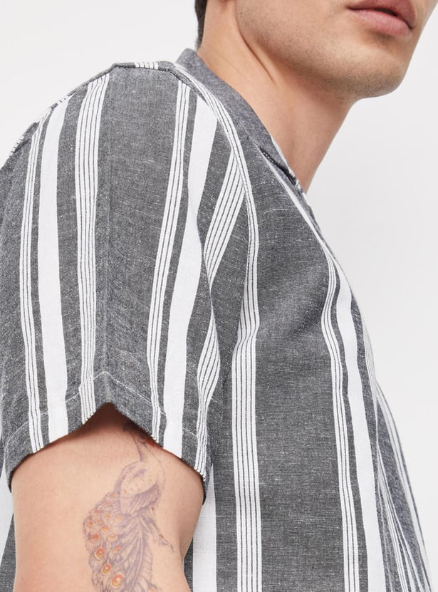 Men Striped Eco Wash Shirt