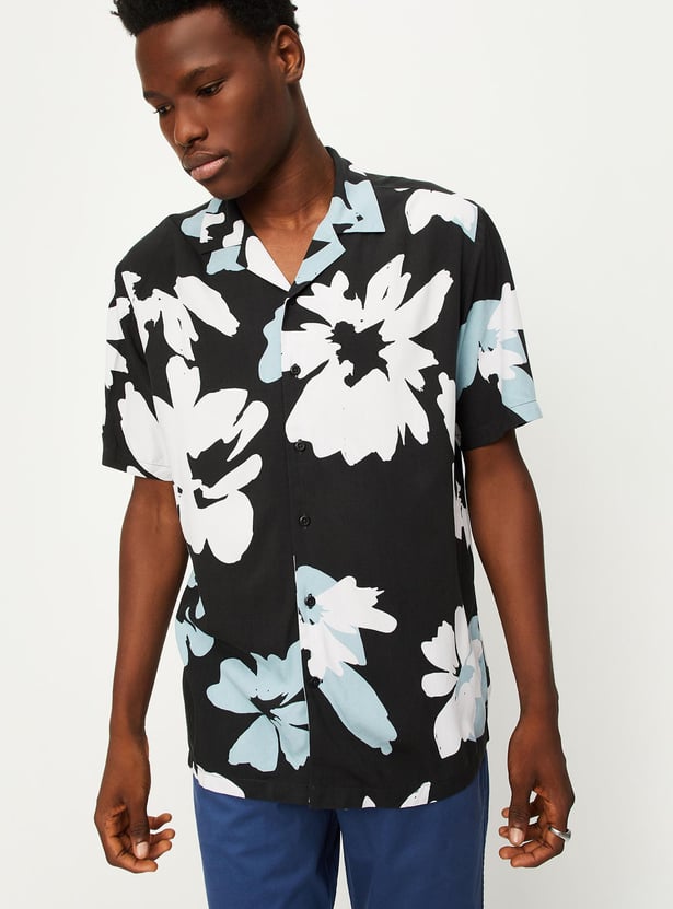 Men Printed Resort Collar Shirt