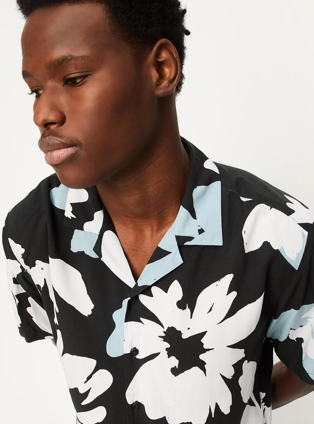 Men Printed Resort Collar Shirt