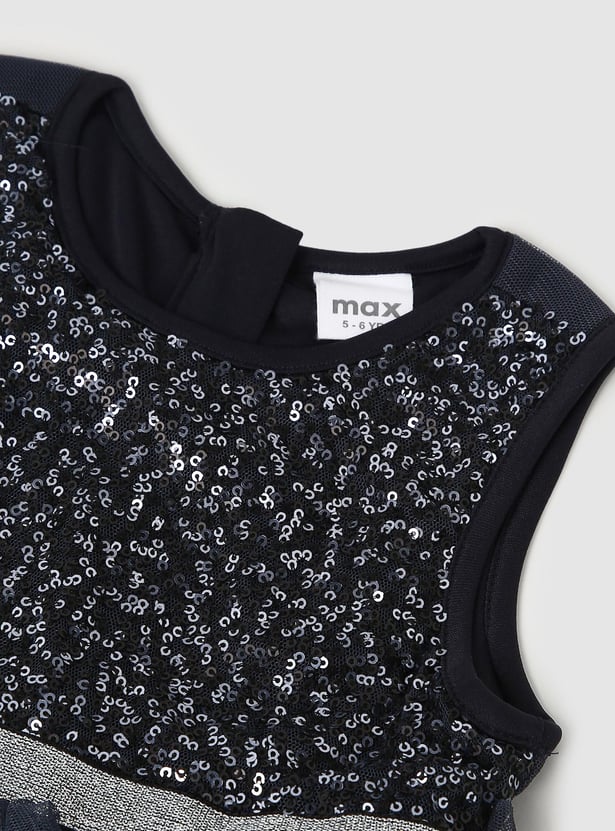 Girls Embellished A-line Dress